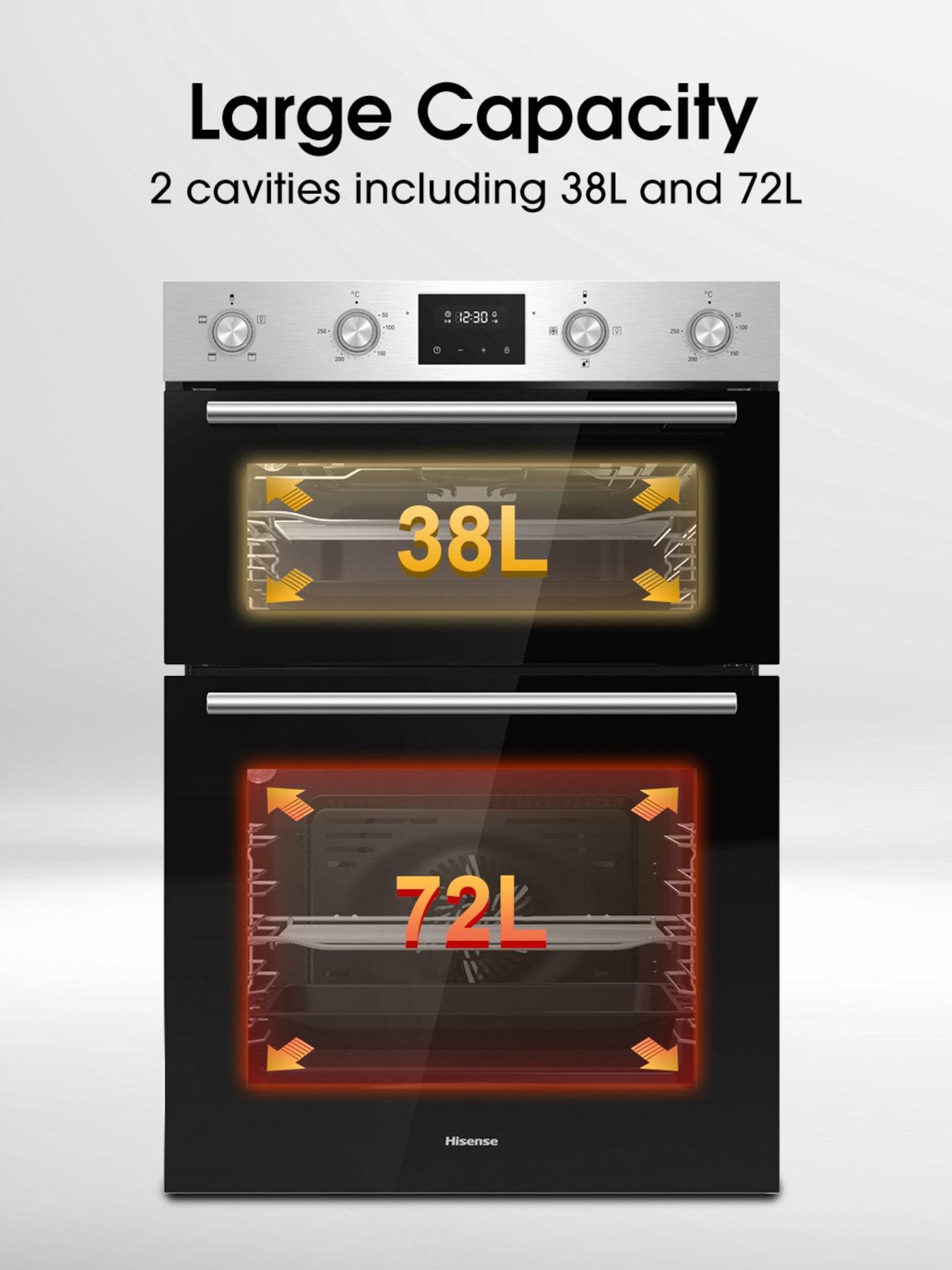 Image 2 of 7 of Hisense BID99222CXUK&nbsp;Built-In Electric&nbsp;Double Oven with Catalytic Liners&nbsp;- Stainless Steel