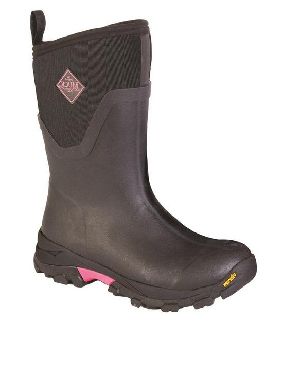 front image of muck-boots-arctic-ice-mid-agat-wellington-boots-blackpink