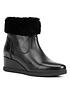  image of geox-anylla-wedge-faux-fur-ankle-boots-blacknbsp