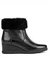  image of geox-anylla-wedge-faux-fur-ankle-boots-blacknbsp
