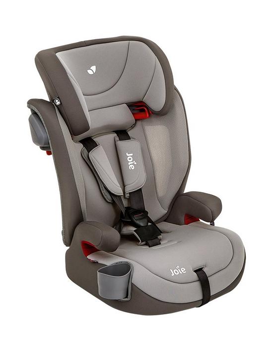 front image of joie-elevate-20-123-dark-pewter-new-deluxe-wrap-around-child-seat-booster