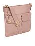  image of pure-luxuries-london-soames-zip-top-leather-cross-body-bag-pink