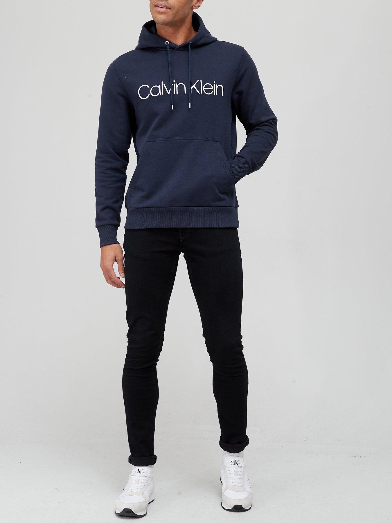 Calvin klein navy hoodie shop