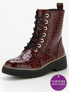 river-island-lace-up-chunky-boot-red