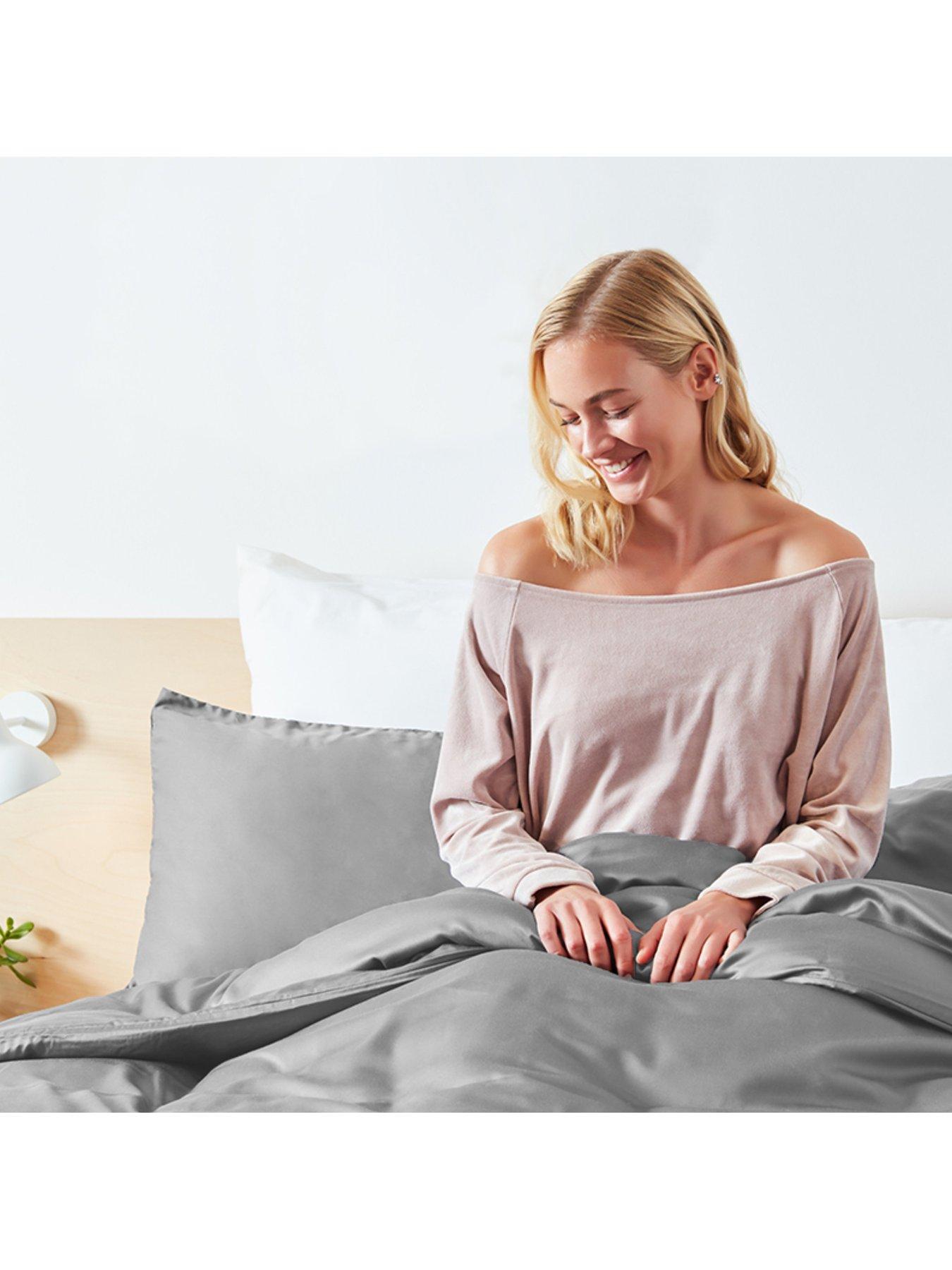 Image 6 of 6 of Panda London 100% Bamboo Duvet Cover - Dove Grey