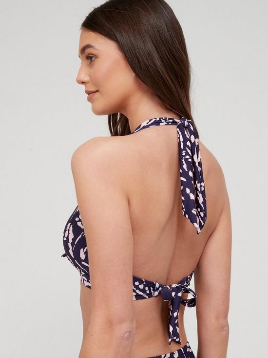 stillFront image of v-by-very-halter-neck-printed-bikini-top-multi