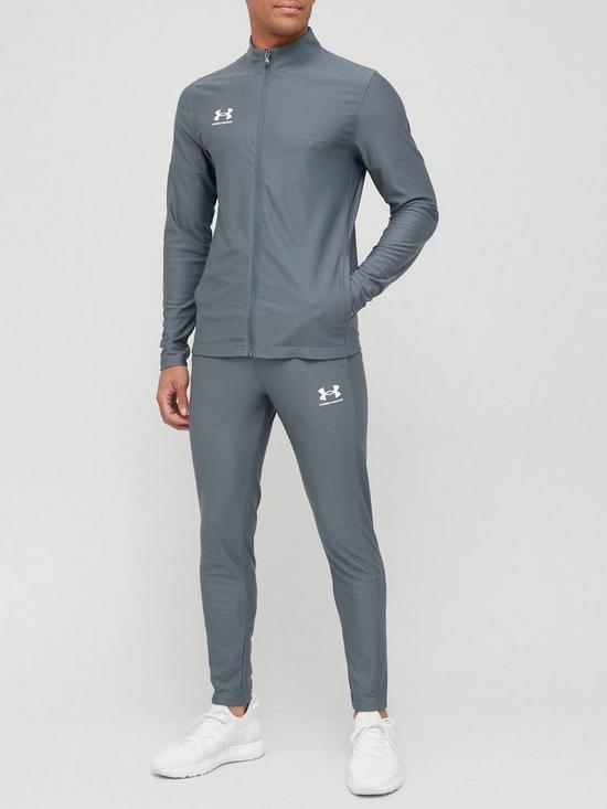 front image of under-armour-challenger-tracksuit-grey