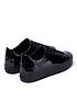  image of kickers-tovni-stack-patent-leather-trainer-black
