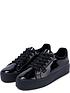  image of kickers-tovni-stack-patent-leather-trainer-black