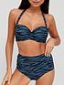  image of v-by-very-shape-enhancing-ruched-high-waisted-bikini-brief-animal-print