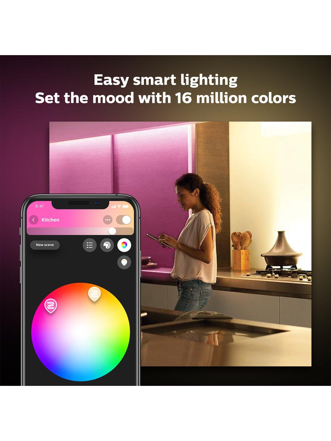  image of philips-hue-hue-play-smart-light-bar-white-amp-colour-ambiance-double-pack-and-lightstrip-plus-2m-kit