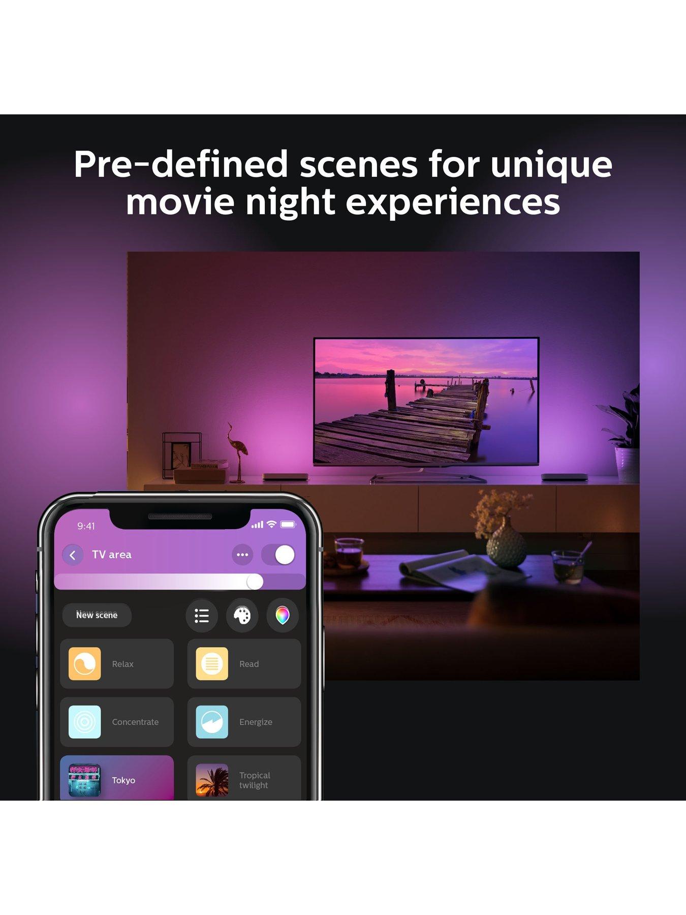  image of philips-hue-hue-play-smart-light-bar-white-amp-colour-ambiance-double-pack-and-lightstrip-plus-2m-kit