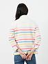  image of joules-saunton-funnel-neck-stripe-sweatshirt-cream