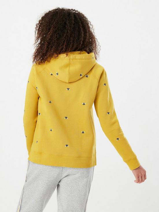 stillFront image of joules-embroidered-bee-hoodie-yellow