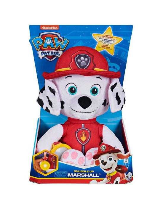 front image of paw-patrol-marshall-snuggle-up-pup
