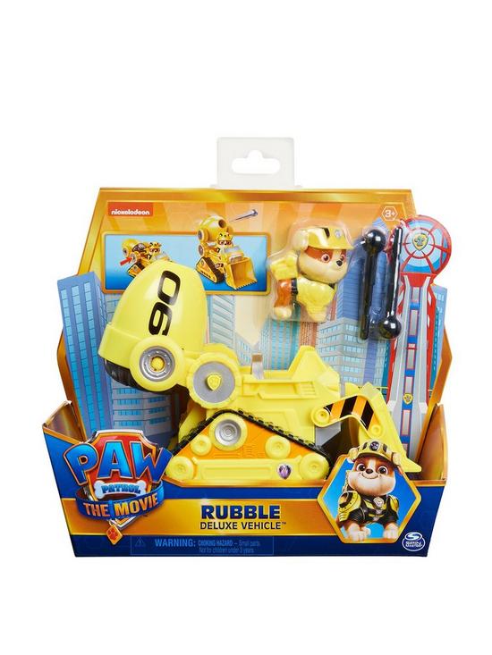 front image of paw-patrol-movie-themed-vehicles-rubble