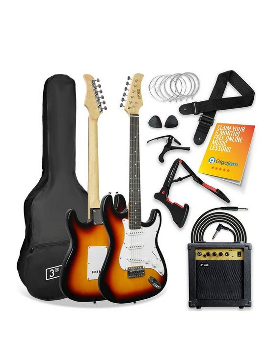front image of 3rd-avenue-electric-guitar-pack-sunburst