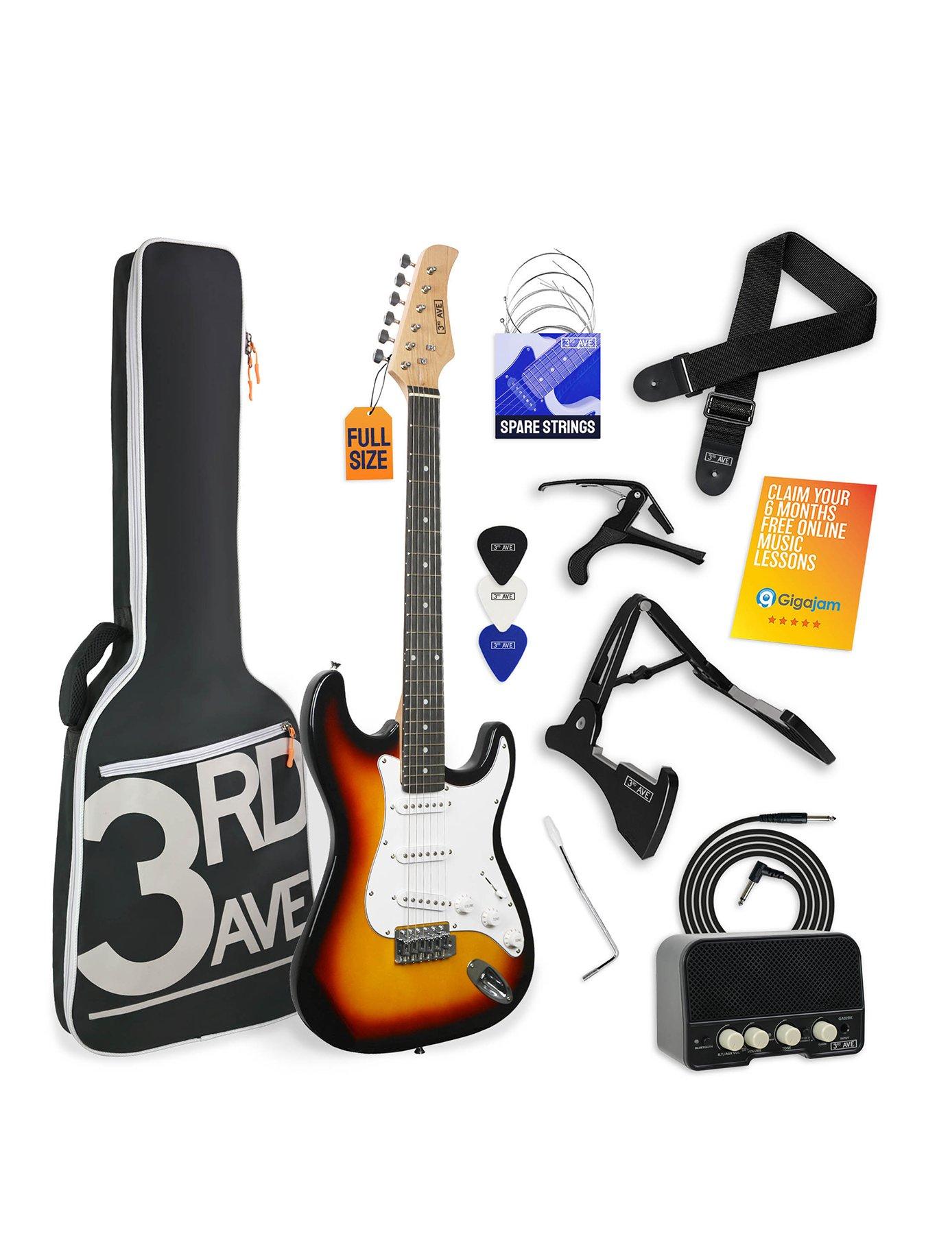 Image 1 of 6 of 3rd Avenue Full Size 4/4 Electric Guitar Ultimate Kit with Amp - 6 Months FREE Lessons - Sunburst
