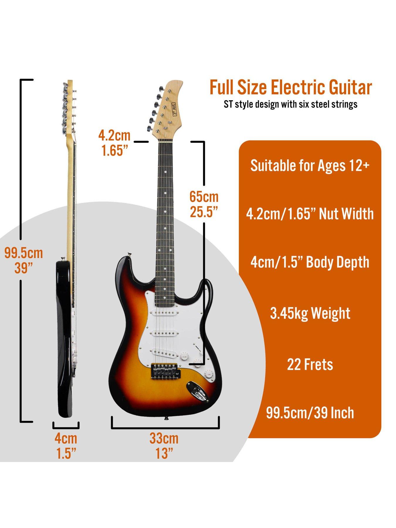 Image 2 of 6 of 3rd Avenue Full Size 4/4 Electric Guitar Ultimate Kit with Amp - 6 Months FREE Lessons - Sunburst