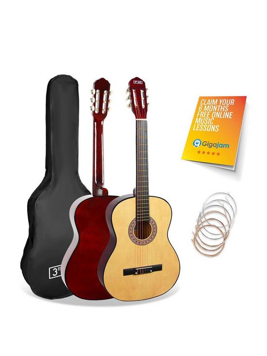 front image of 3rd-avenue-34-size-classical-guitar-pack-natural