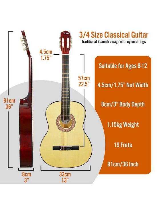 stillFront image of 3rd-avenue-34-size-classical-guitar-pack-natural