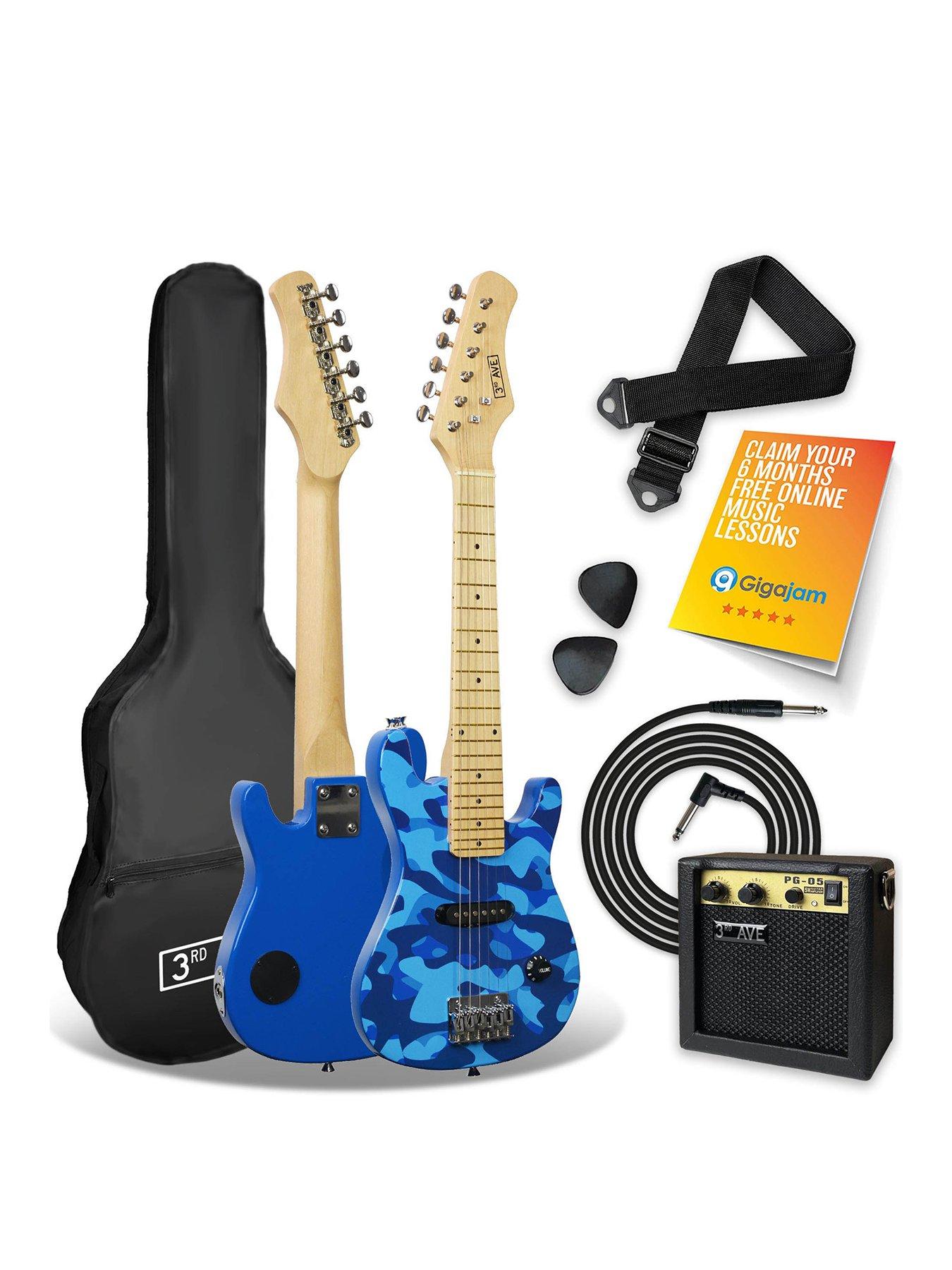 Image 1 of 6 of 3rd Avenue Junior Electric Guitar Pack - Blue Camo