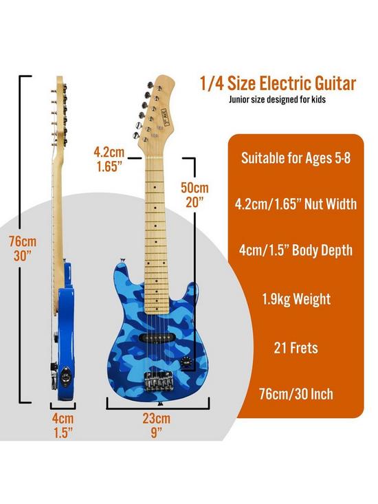 stillFront image of 3rd-avenue-junior-electric-guitar-pack-blue-camo