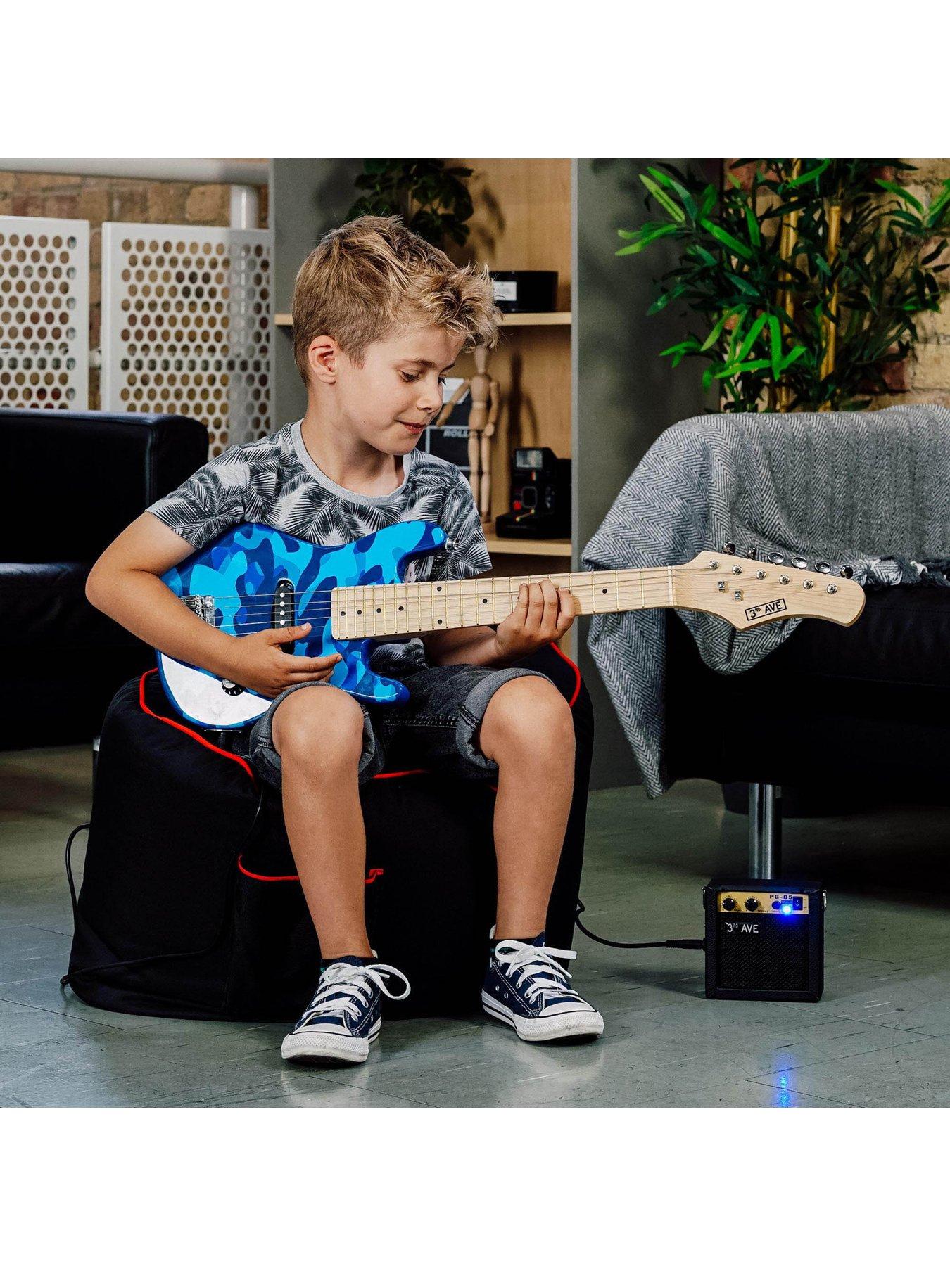  image of 3rd-avenue-junior-electric-guitar-pack-blue-camo