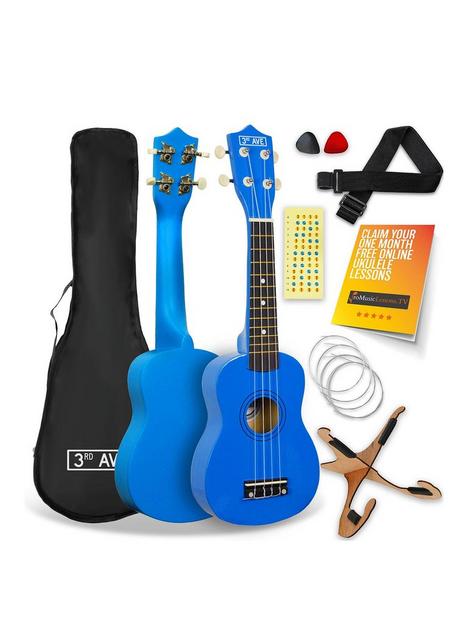 3rd-avenue-soprano-ukulele-blue-pack