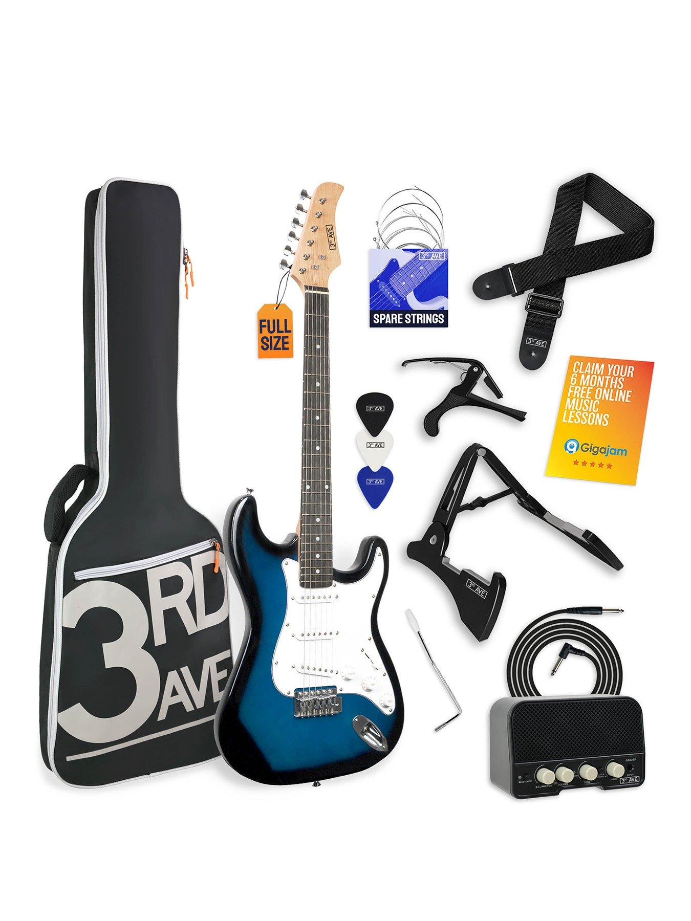 3rd-avenue-full-size-44-electric-guitar-ultimate-kit-with-amp-6-months-free-lessons-blueburst