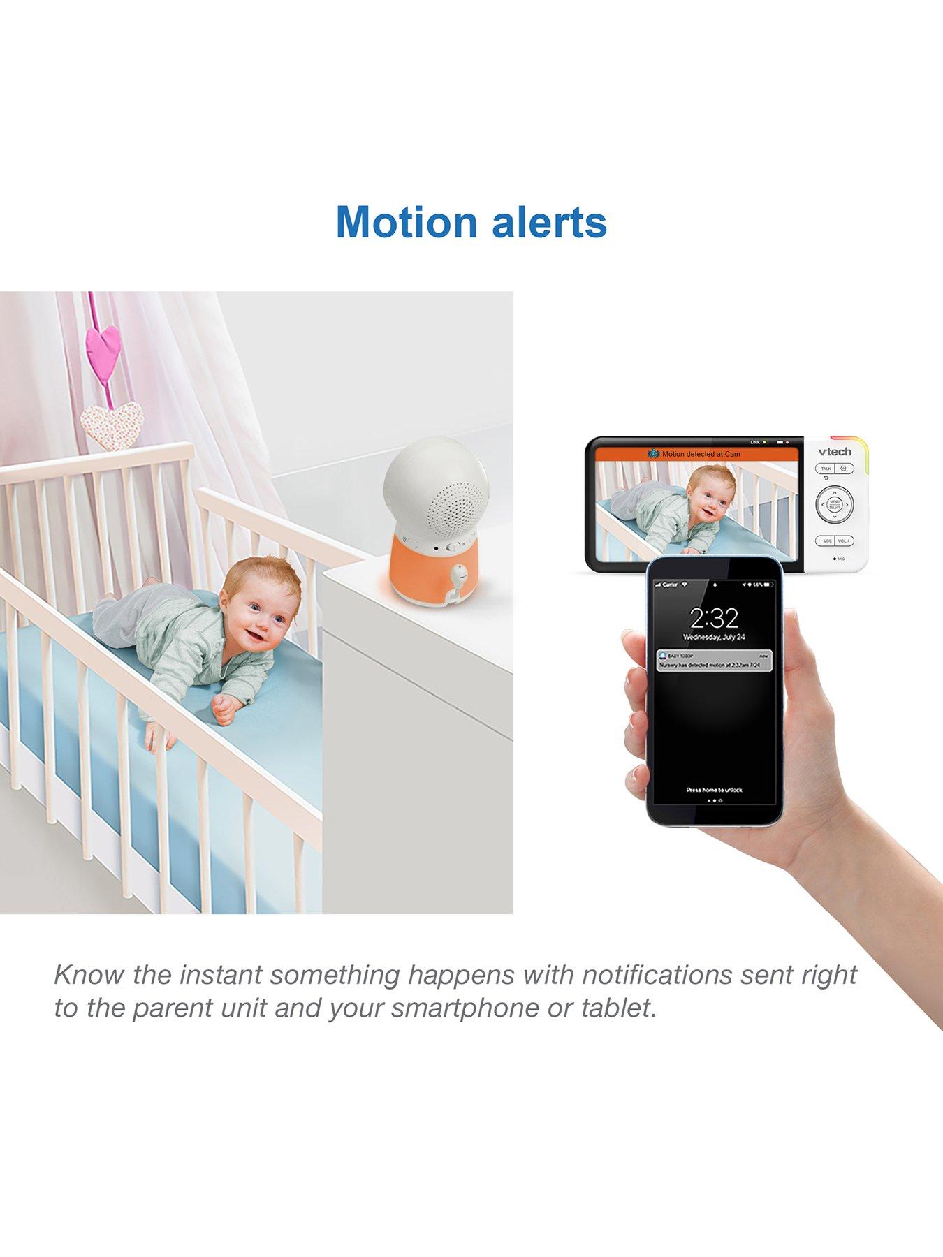 Image 2 of 7 of VTech Smart 5-inch Hd Screen Wi-Fi Baby Video Monitor with Night Light