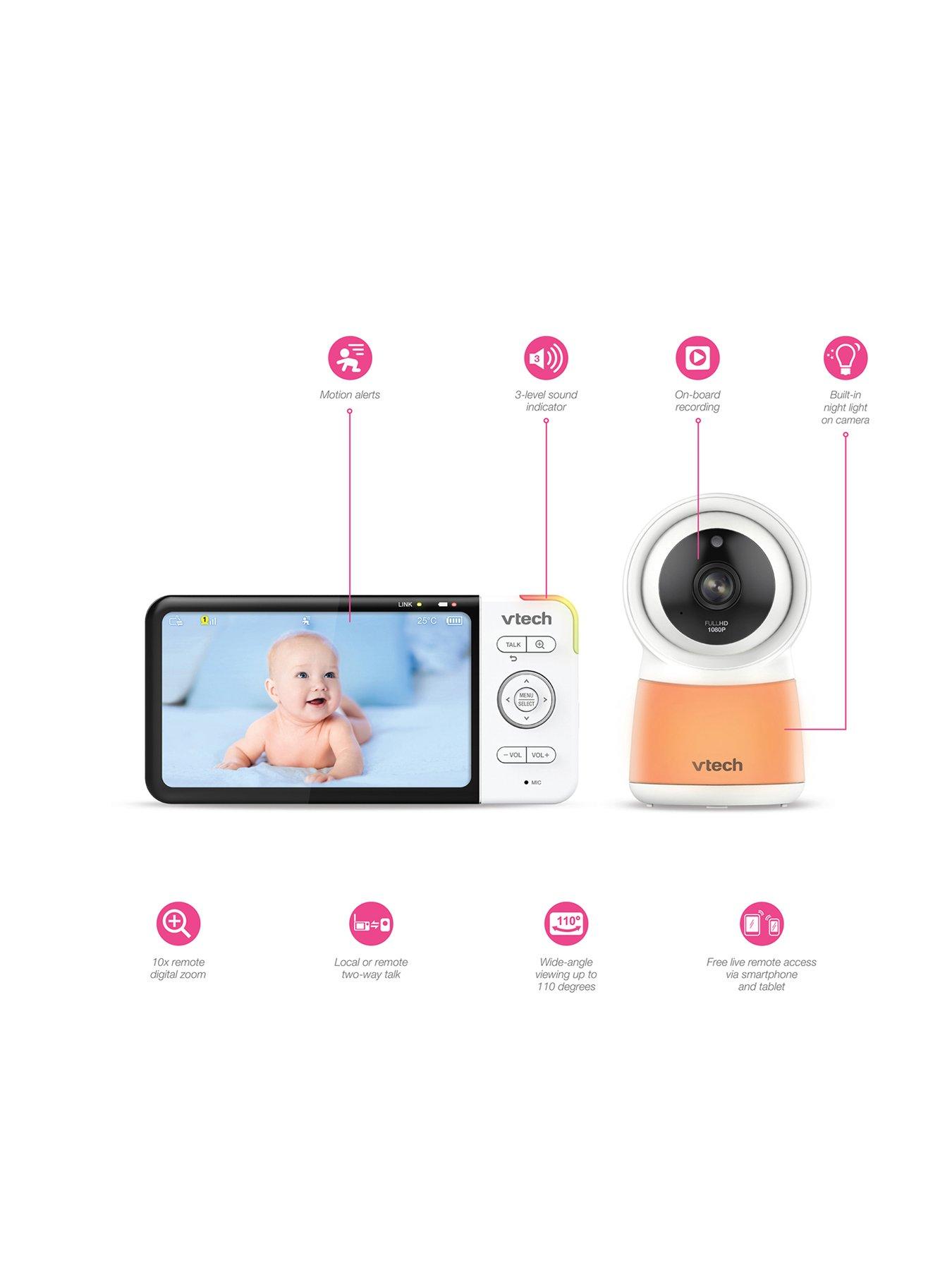 Image 3 of 7 of VTech Smart 5-inch Hd Screen Wi-Fi Baby Video Monitor with Night Light