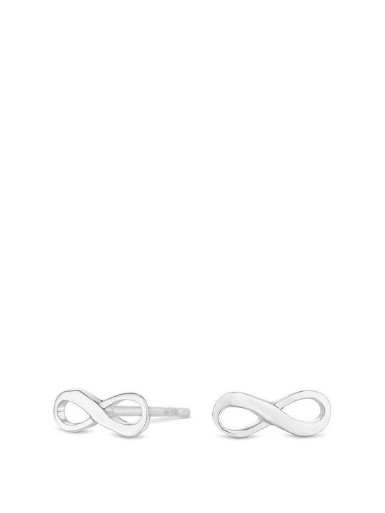 front image of simply-silver-simply-silver-sterling-silver-925-mini-infinity-stud-earrings