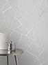  image of fine-dcor-fine-decor-quartz-fractal-silver-glitter-wallpaper