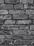  image of fine-dcor-rustic-silver-brick-wallpaper