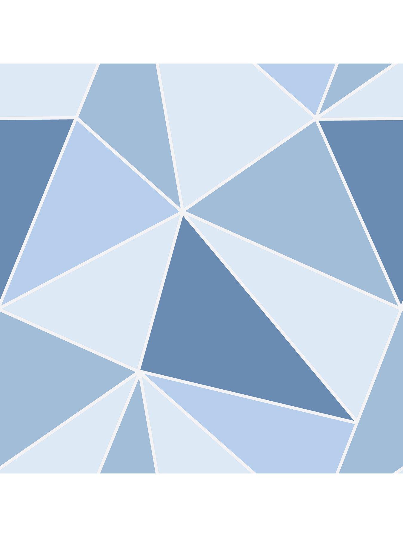 Fine Decor Apex Geo Blue Wallpaper