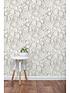  image of fine-dcor-fine-decor-3d-effect-floral-white-grey-wallpaper