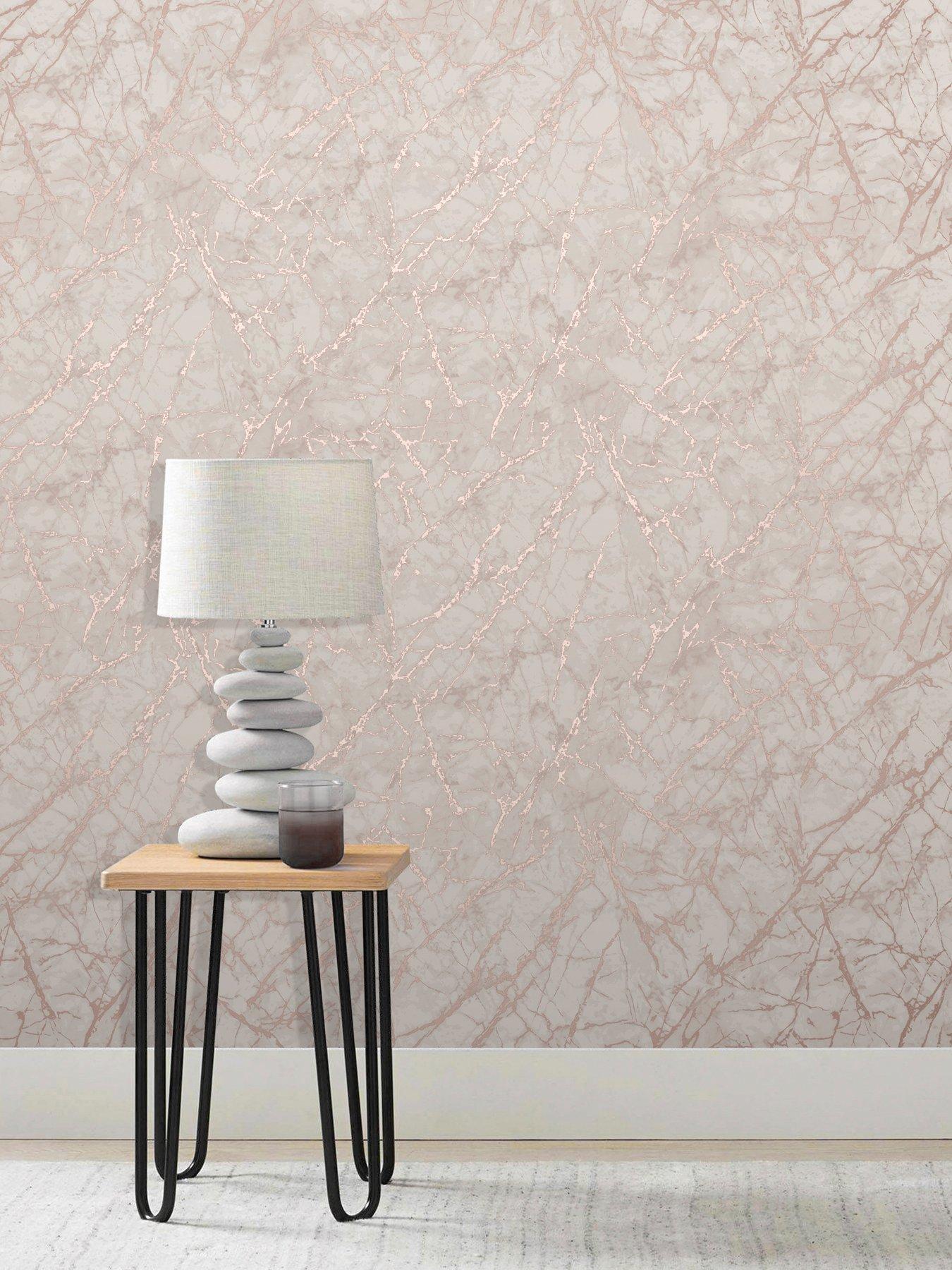  image of fine-decor-marblesque-metallic-marble-rose-gold-wallpaper
