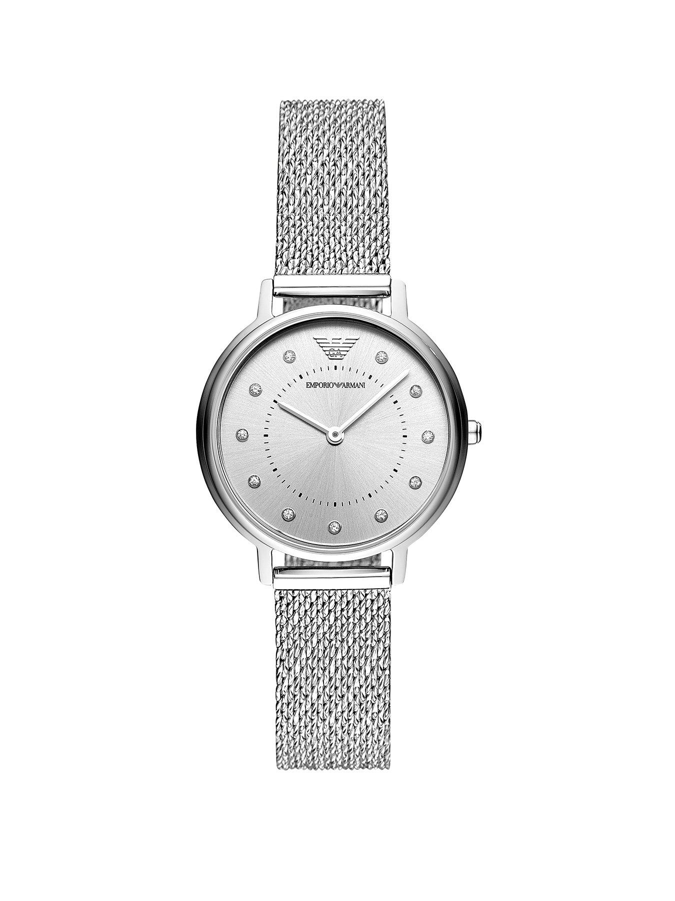 Emporio Armani Women s 2 Hand Stainless Steel Watch littlewoods