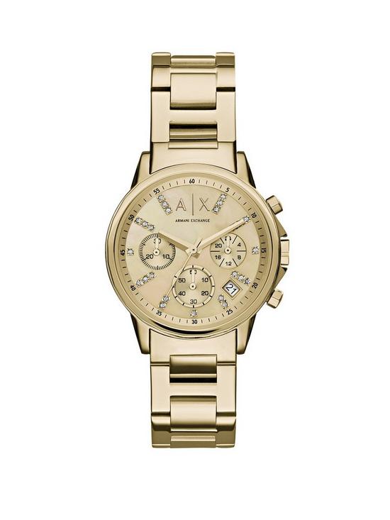 front image of armani-exchange-chronograph-gold-tone-stainless-steel-watch