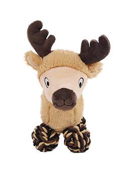 rosewood-festive-rope-reindeer-dog-toy
