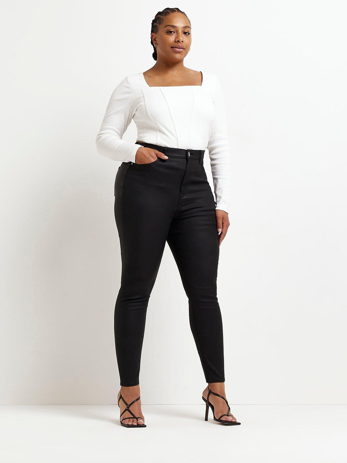 Mid Rise Skinny Jeggings - Black