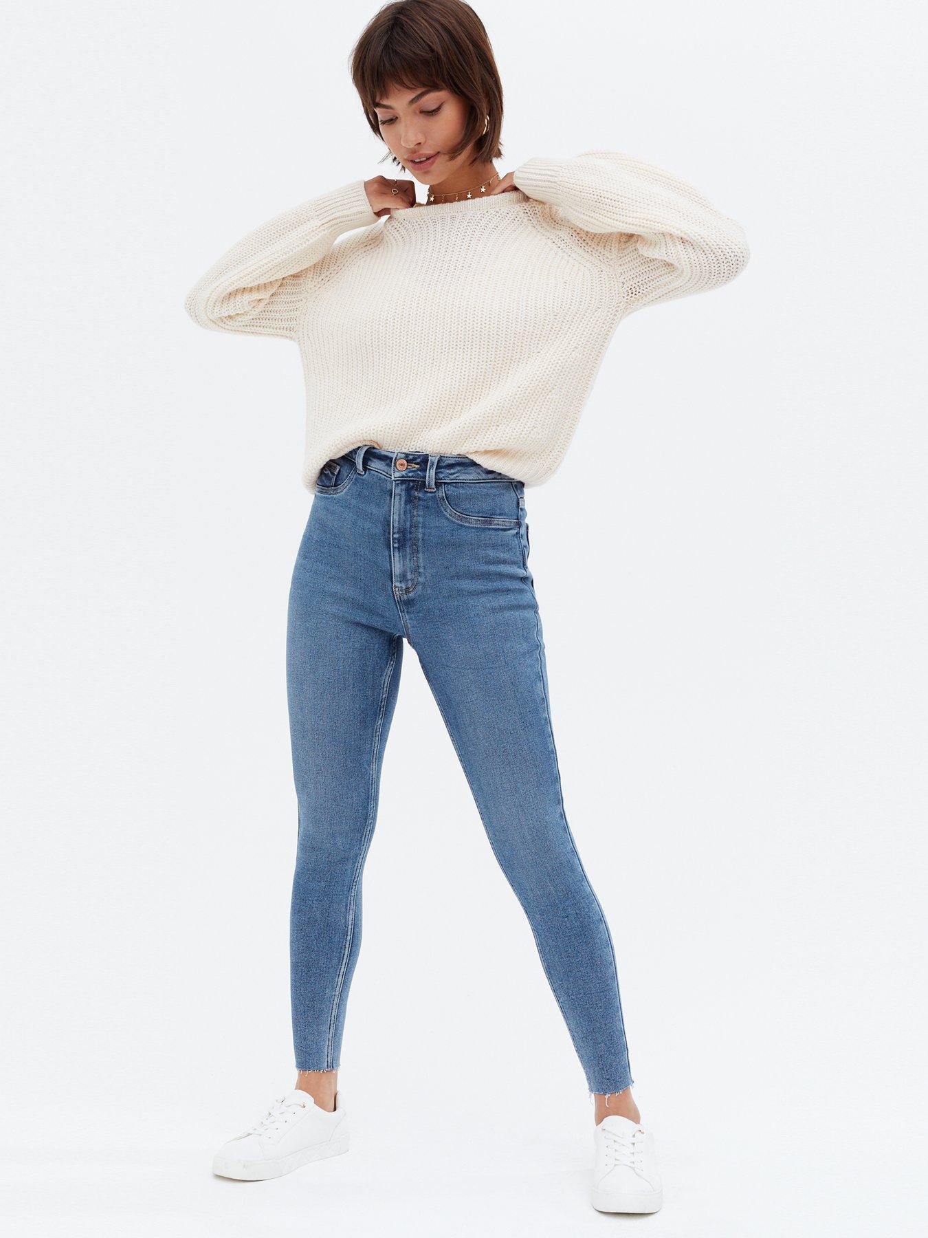New Look Frayed Hem High Waist Hallie 