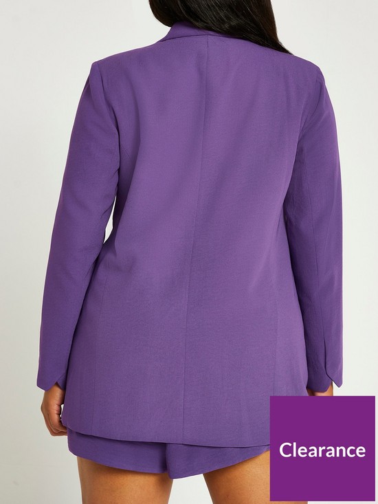 stillFront image of ri-plus-structured-blazer-purple