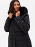  image of new-look-fauxnbspfur-hooded-mid-length-padded-jacket