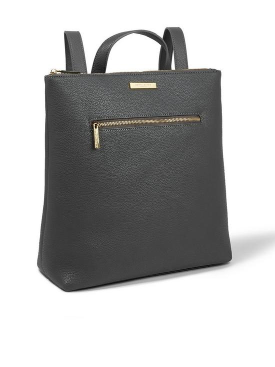 front image of katie-loxton-brooke-backpack-charcoal
