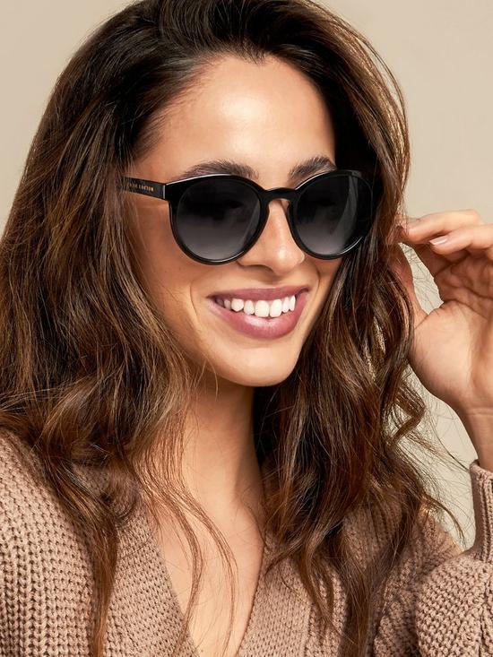front image of katie-loxton-geneva-sunglasses-black