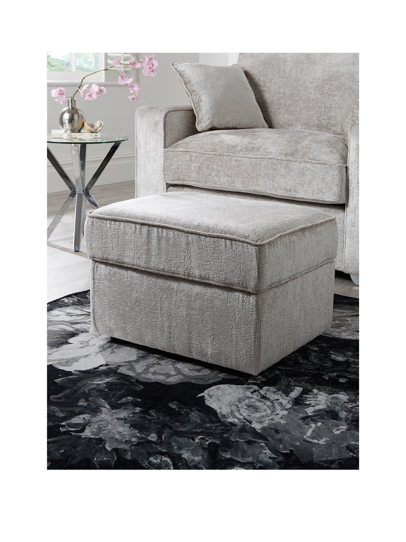 Image 2 of 7 of Very Home Chicago Deluxe Fabric Storage Footstool&nbsp;- Made to Order in the UK