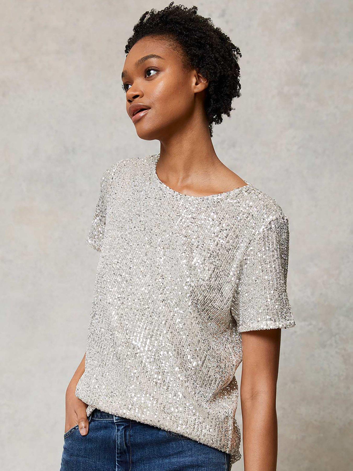 mint velvet sequin shirt