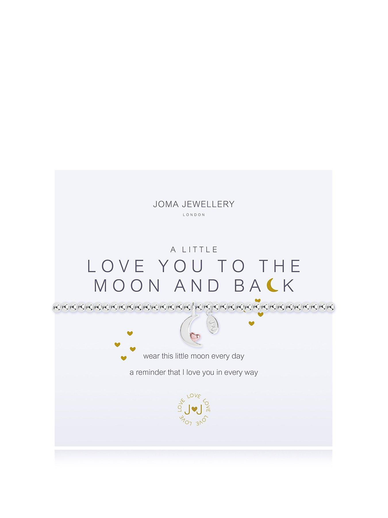 Joma Jewellery A Little Love You To The Moon And Back Bracelet In Silver Plating